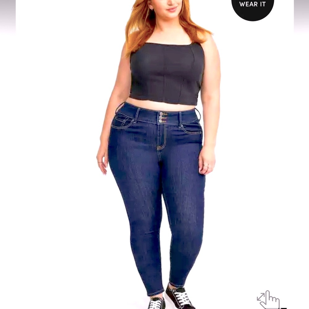 Torrid Jeggings Medium Dark Blue Skinny Jeans High-Rise Stretch